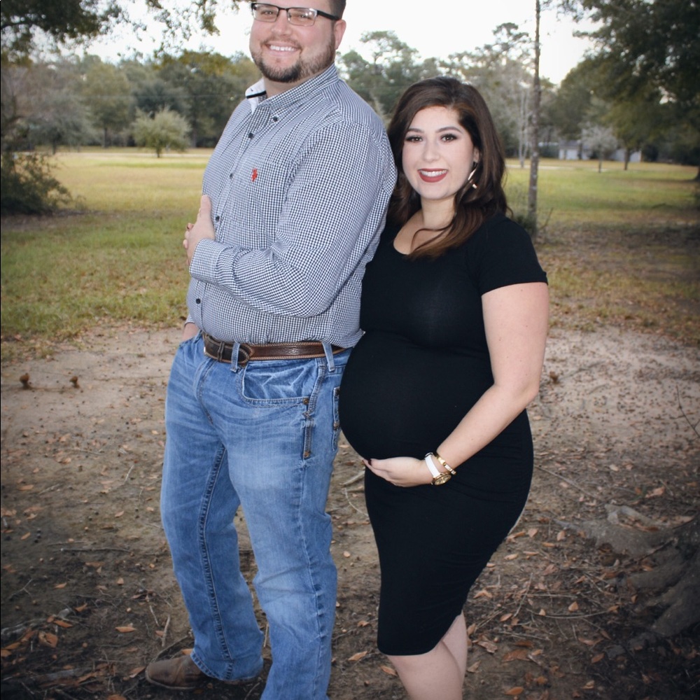 Maternity body con dress.